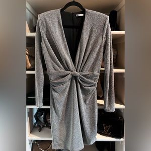 Zara Metallic Silver dress